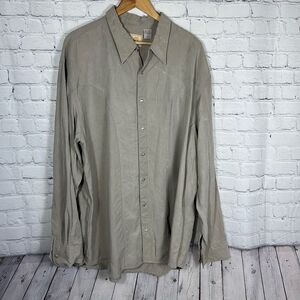 Scully Mens Tencel Shirt Star Buttons Size XL PW-011 Super Soft Western Country‎